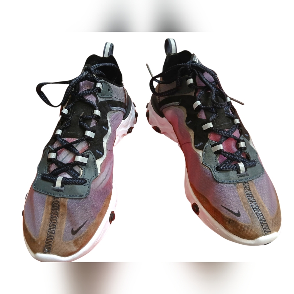 Nike React Element 87 Men's Sneakers - Black and Gray- Size 6 - Picture 11 of 16